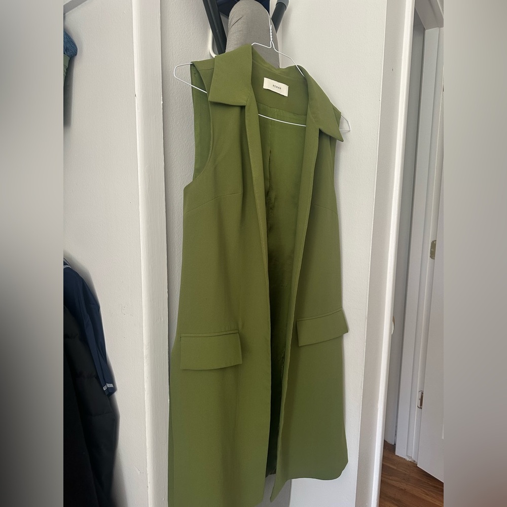 ROMAN PISTACHIO Open Front Vest